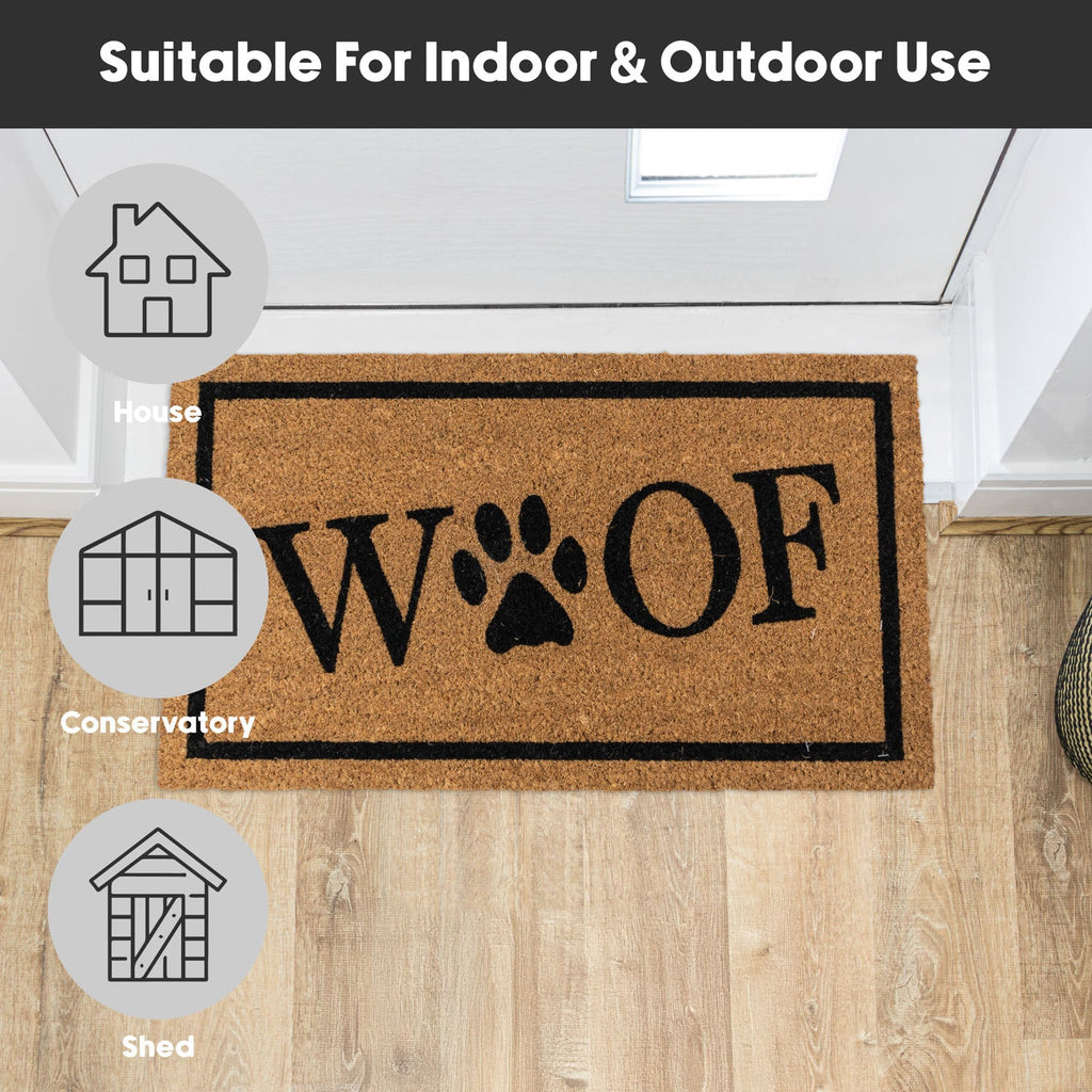 Woof Eco-Friendly Latex Backed Coir Entrance Doormat