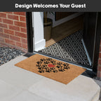 Heart Paws Eco-Friendly Latex Backed Coir Entrance Doormat