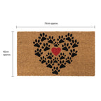 Heart Paws Eco-Friendly Latex Backed Coir Entrance Doormat