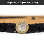 Scalloped Home Eco-Friendly Latex Backed Coir Entrance Doormat