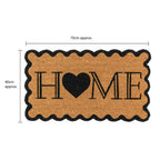Scalloped Home Eco-Friendly Latex Backed Coir Entrance Doormat