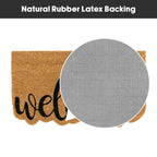 Shaped Welcome Eco-Friendly Latex Backed Coir Entrance Doormat