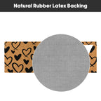 Hearts Eco-Friendly Latex Backed Coir Entrance Doormat Runner