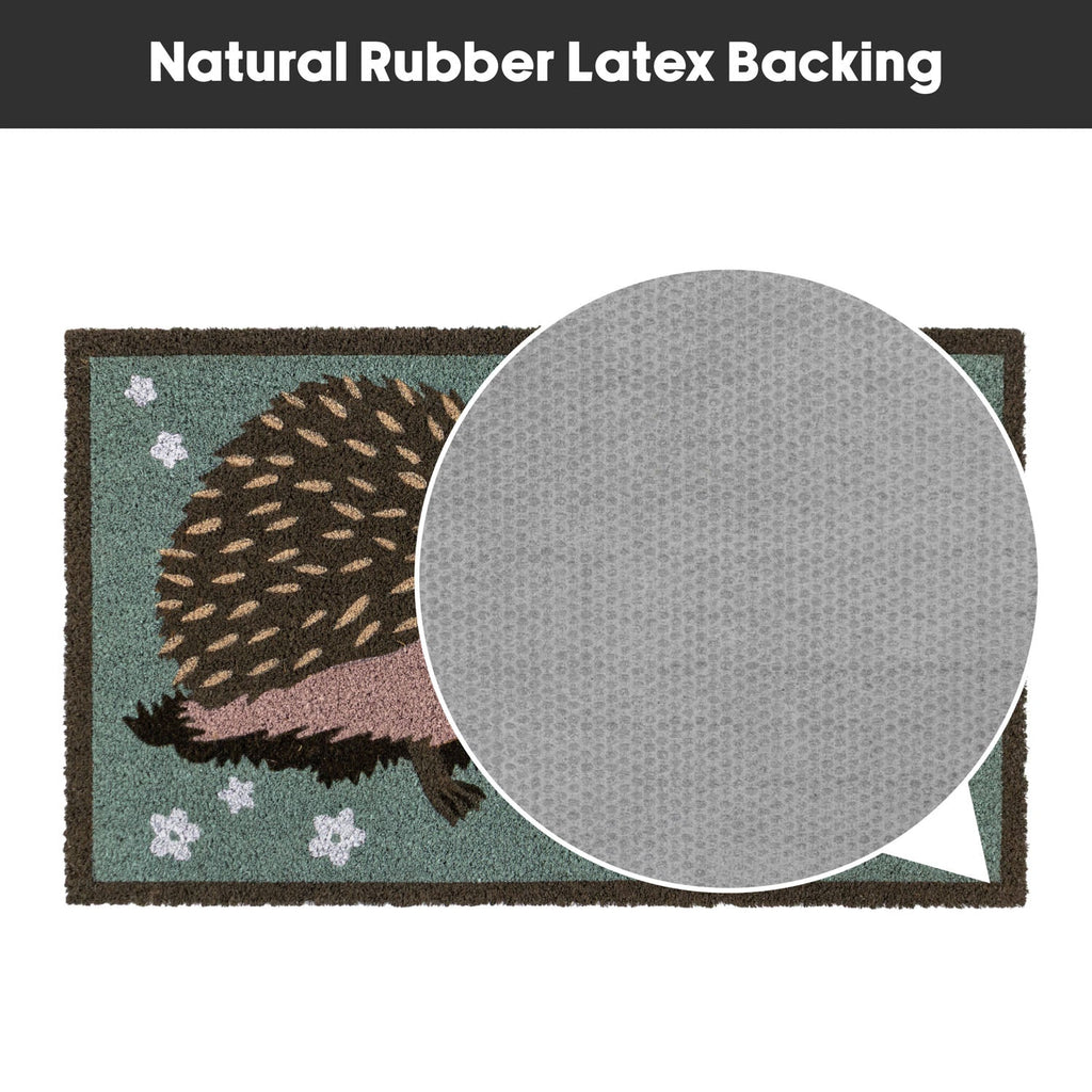 Hedgehog Eco-Friendly Latex Backed Coir Entrance Doormat
