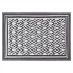 Lightweight Reversible Mono Small Geometric Pattern Outdoor Rug