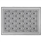 Lightweight Reversible Mono Small Geometric Pattern Outdoor Rug