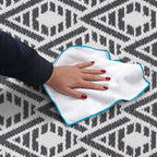 Lightweight Reversible Mono Small Geometric Pattern Outdoor Rug