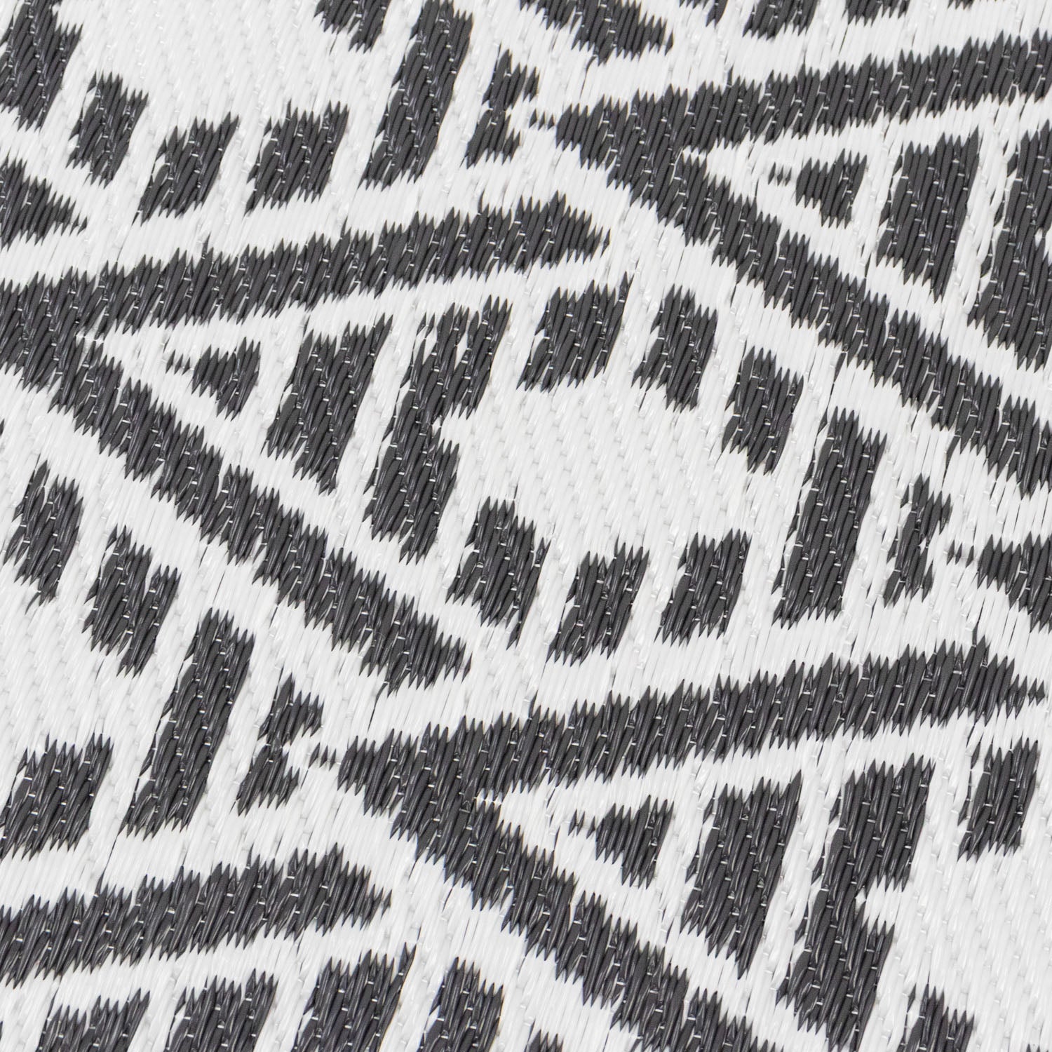 Lightweight Reversible Mono Small Geometric Pattern Outdoor Rug