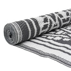 Lightweight Reversible Mono Small Geometric Pattern Outdoor Rug