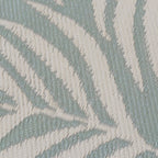 Lightweight Reversible Large Green Leaf Pattern Outdoor Rug