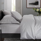 The Lyndon Company Peninsula Grey Cotton Sateen 1000TC Duvet Cover