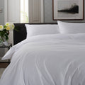 The Lyndon Company Peninsula White Cotton Sateen 1000TC Duvet Cover