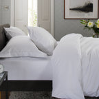 The Lyndon Company Peninsula White Cotton Sateen 1000TC Duvet Cover