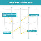 4 Fold Clothes Airer 8m