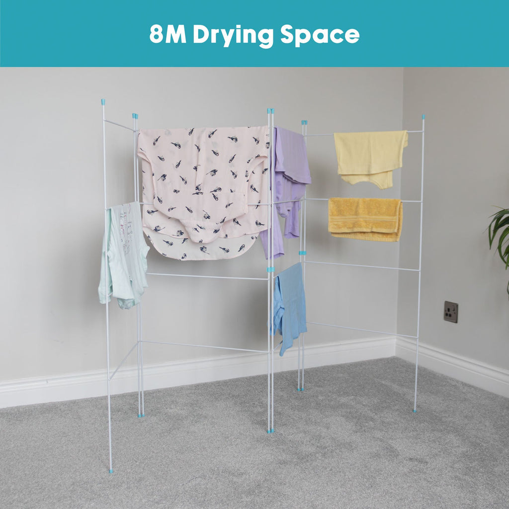 4 Fold Clothes Airer 8m