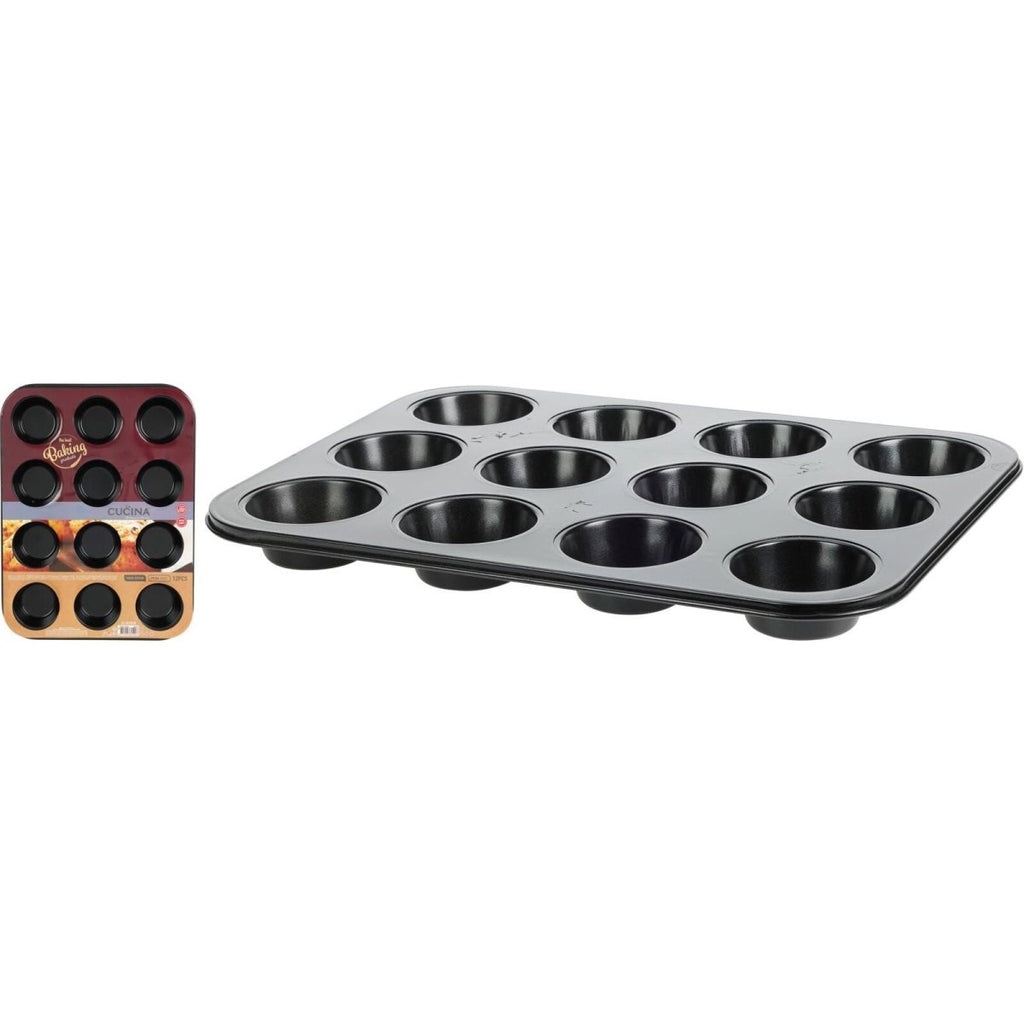 12 Cup Muffin Tin Non Stick - Beales department store