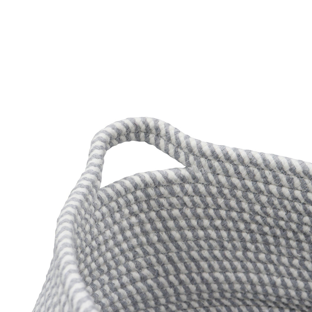 Edison Grey Round Belly Cotton Rope Storage Basket - Large