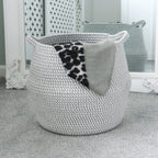 Edison Grey Round Belly Cotton Rope Storage Basket - Large