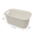 Loop Ivory 38L Rectangular Laundry Basket