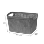 Loop Grey 6.6L Rectangular Storage Basket