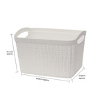 Loop Ivory 6.6L Rectangular Storage Basket