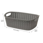Loop Grey 3L Rectangular Storage Basket