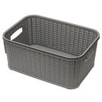 Loop Grey 6L Rectangular Storage Basket With Lid