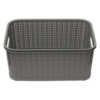 Loop Grey 6L Rectangular Storage Basket With Lid