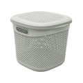 Droplette Ice Grey 15L Storage Basket with Lid