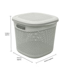 Droplette Ice Grey 15L Storage Basket with Lid
