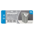 Droplette Ice Grey 43L Slim Laundry Basket