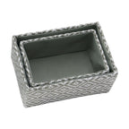 Argyle Set of 2 Rectangular Paper Storage Baskets