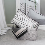 Argyle Rectangular Paper Storage Basket With PU Handles
