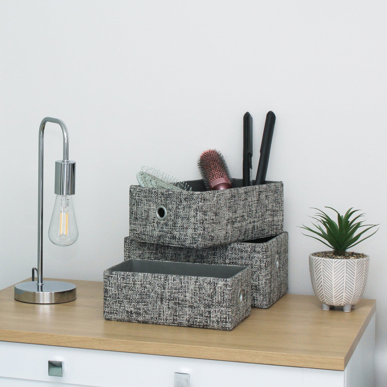 Urban Set of 3 Rectangular Paper Storage Baskets