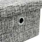 Urban Set of 3 Rectangular Paper Storage Baskets with Lids