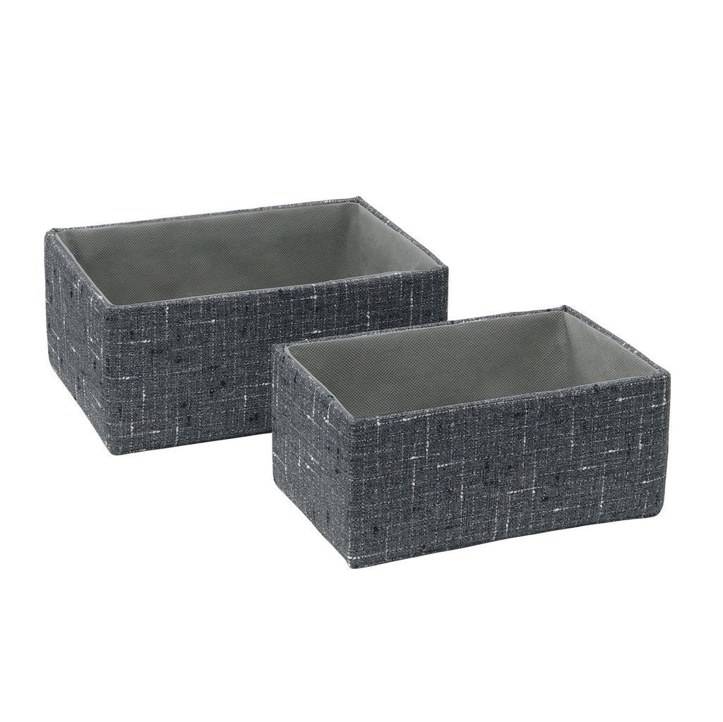 Shadow Set of 2 Rectangular Fabric Storage Baskets