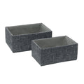 Shadow Set of 2 Rectangular Fabric Storage Baskets
