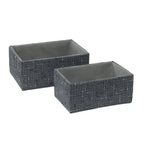 Shadow Set of 2 Rectangular Fabric Storage Baskets