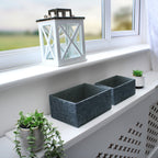 Shadow Set of 2 Rectangular Fabric Storage Baskets