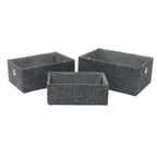 Shadow Set of 3 Rectangular Fabric Storage Baskets