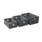 Shadow Set of 3 Rectangular Fabric Storage Baskets