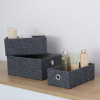 Shadow Set of 3 Rectangular Fabric Storage Baskets