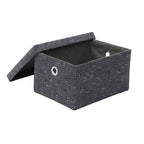 Shadow Set of 3 Rectangular Fabric Storage Boxes with Lids