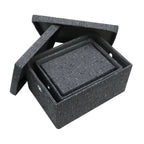 Shadow Set of 3 Rectangular Fabric Storage Boxes with Lids