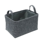 Shadow Set of 3 Rectangular Fabric Storage Baskets with Handles