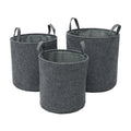 Shadow Set of 3 Round Fabric Storage Baskets