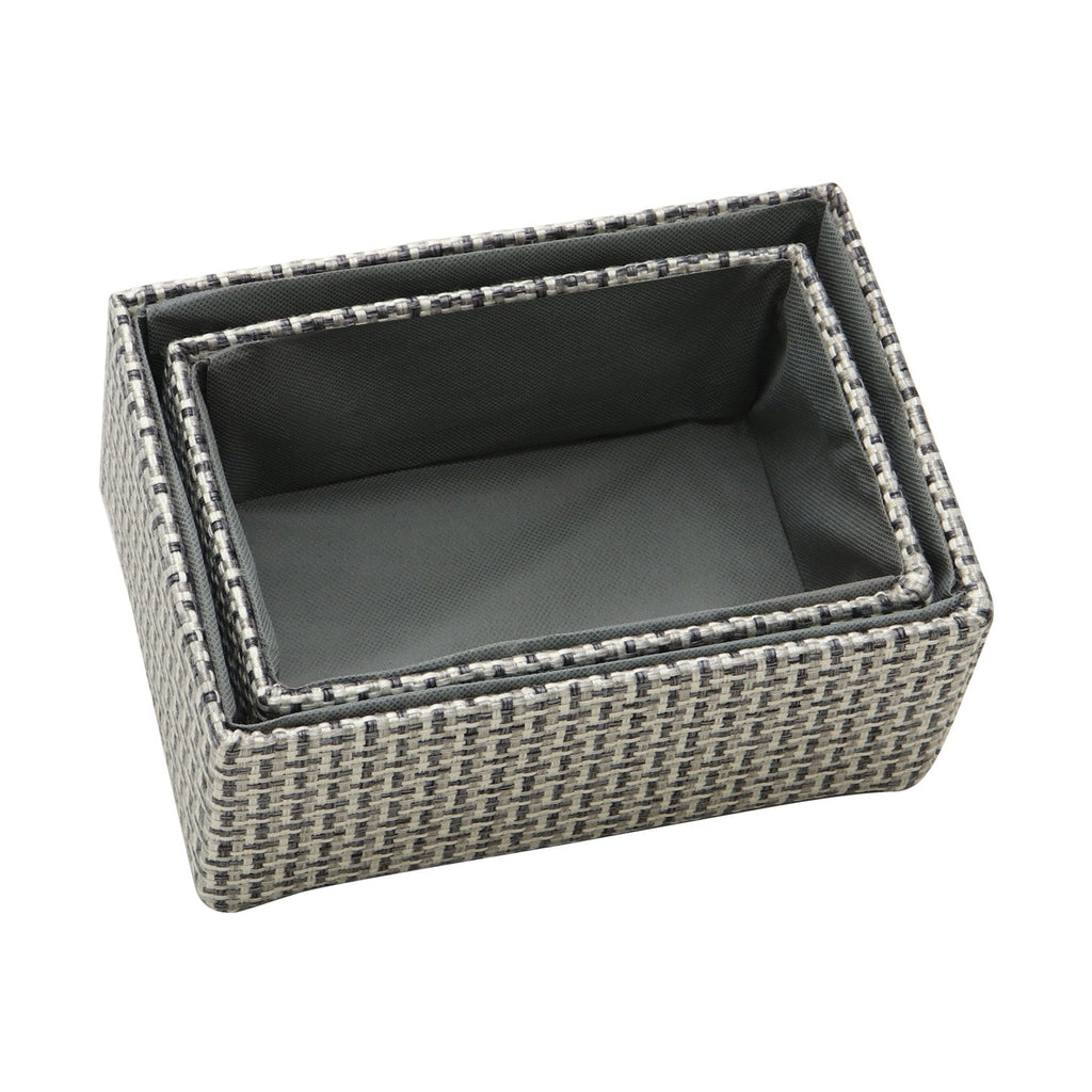 Silva Set of 2 Rectangular Fabric Storage Baskets