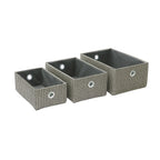 Silva Set of 3 Rectangular Fabric Storage Baskets