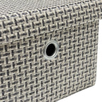 Silva Set of 3 Rectangular Fabric Storage Boxes with Lids