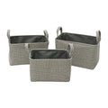 Silva Set of 3 Rectangular Fabric Storage Baskets with Handles